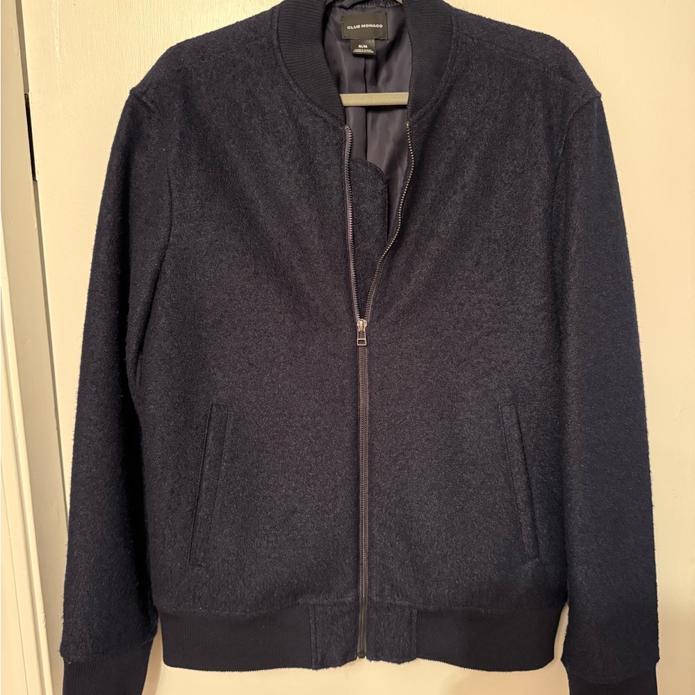 Club Monaco Midnight Blue Bomber Jacket